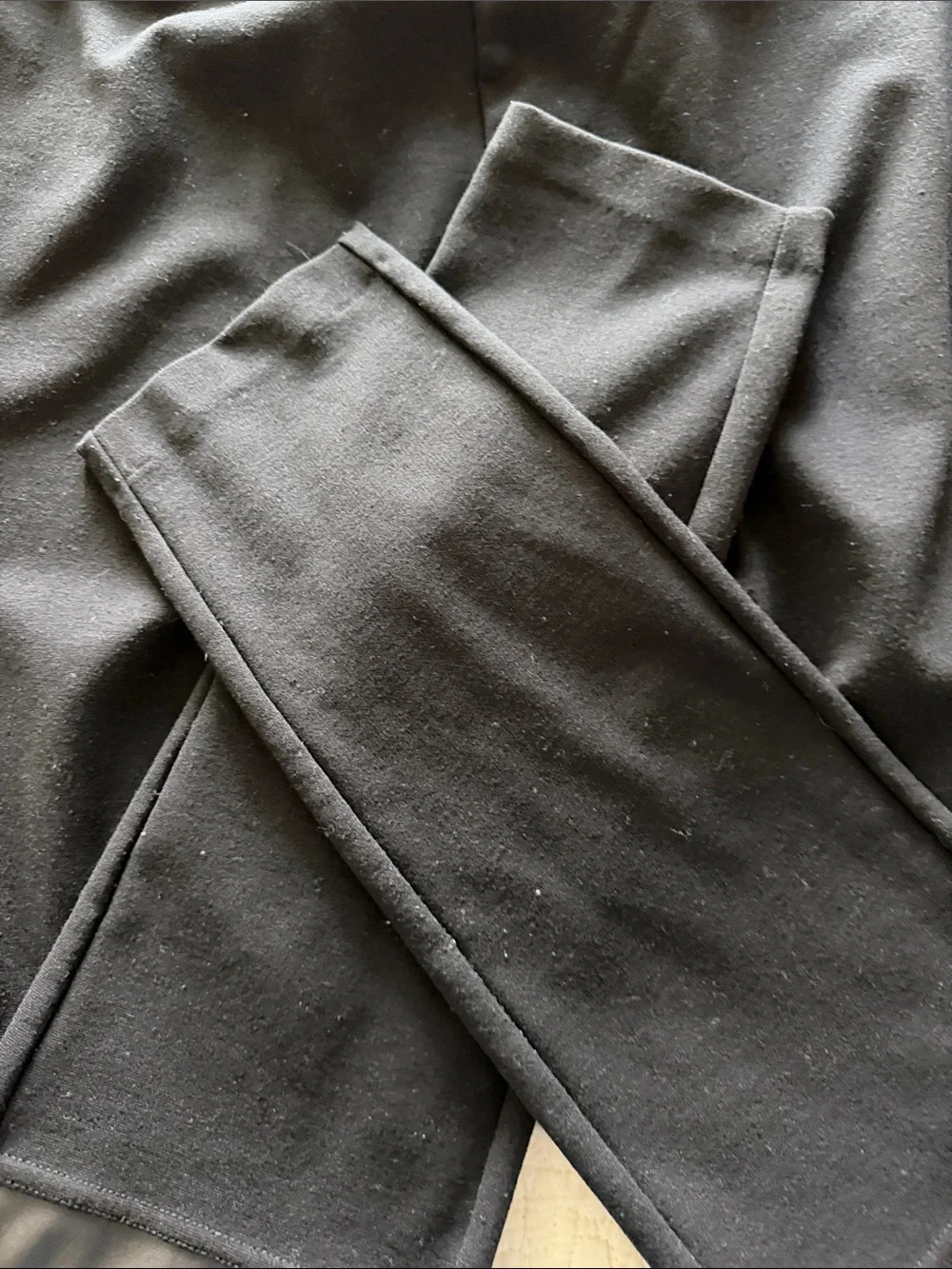 Michael Kors Black Women's Faux-Leather Panel Stretch pants medium
